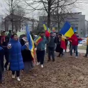 Rumänier protestieren in München