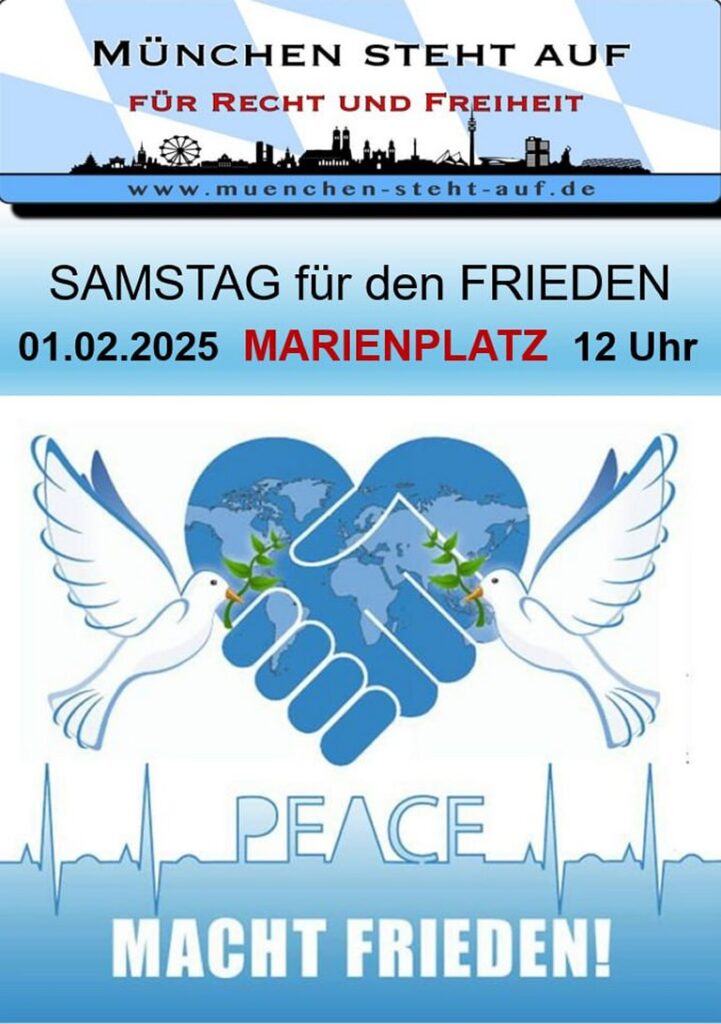 Samstag für den Frieden 1.2.2025 12:00 Marienplatz