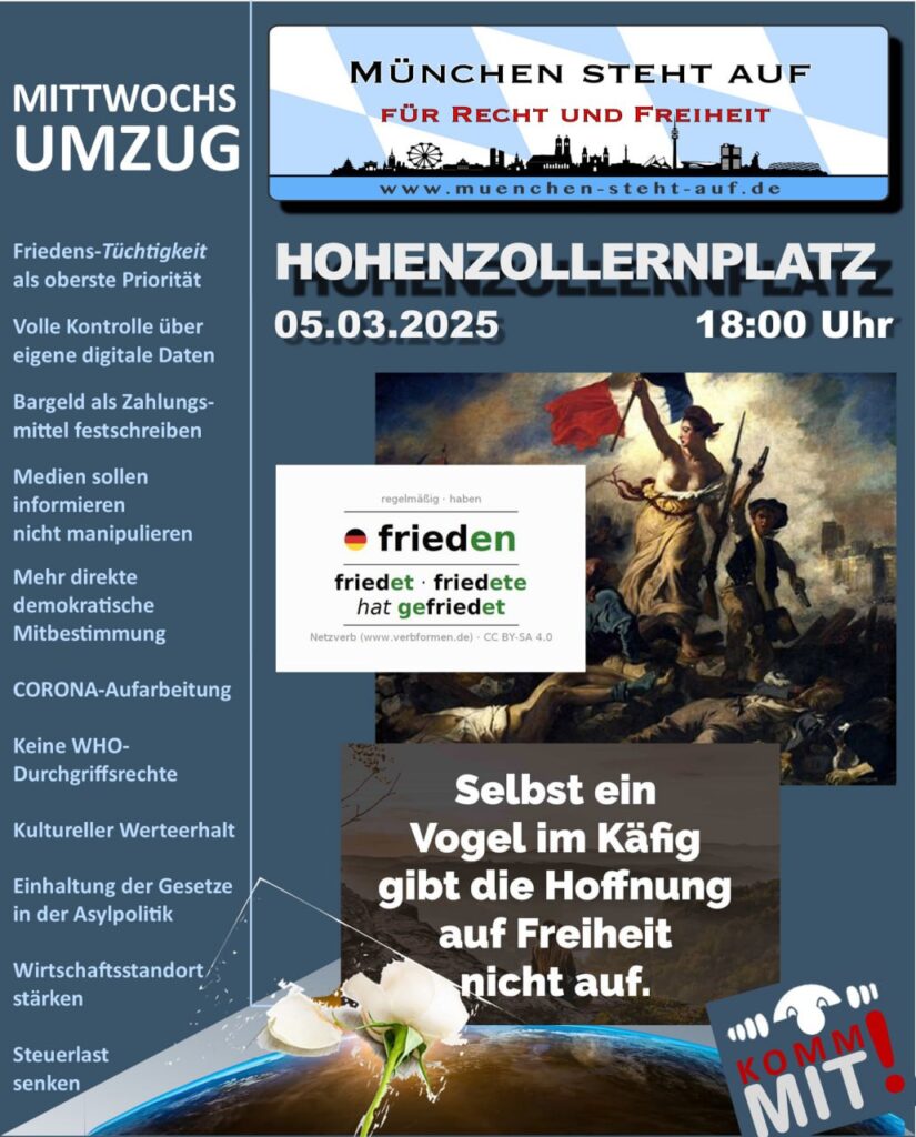 Mittwochsumzug 5.3.2025 18:00 Hohenzollernplatz