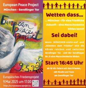 Flyer Infostand European Peace Project 9.5.2025