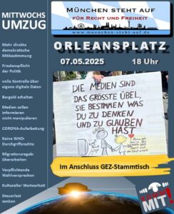 Mittwochsumzug 7.5.2025 18:00 Orleansplatz