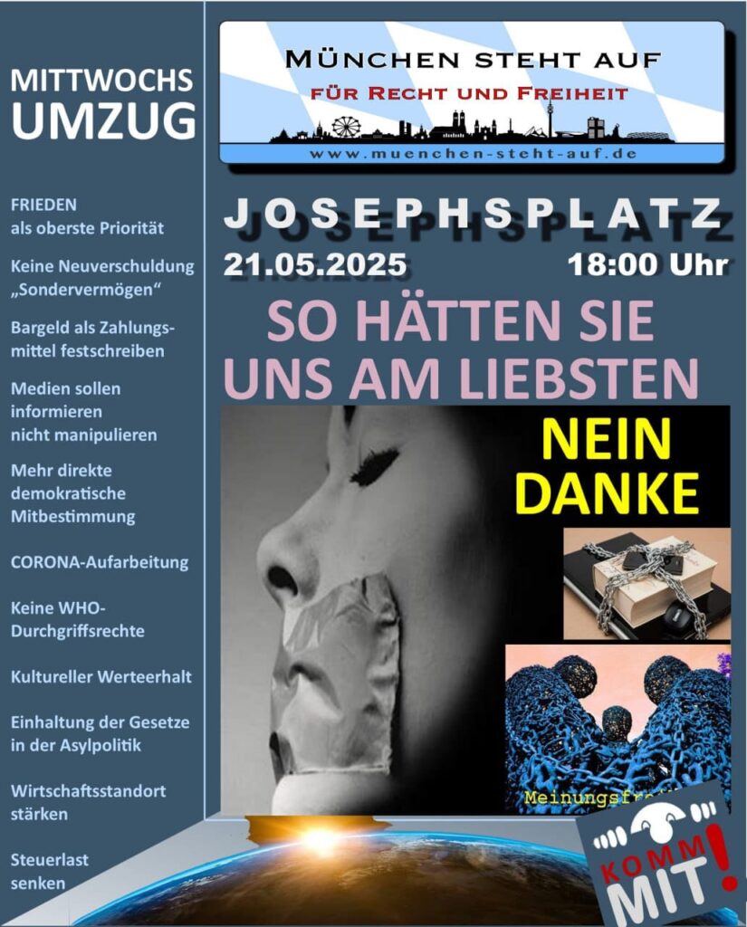 Mittwochsumzug 21.5.2025 18:00 Josephsplatz