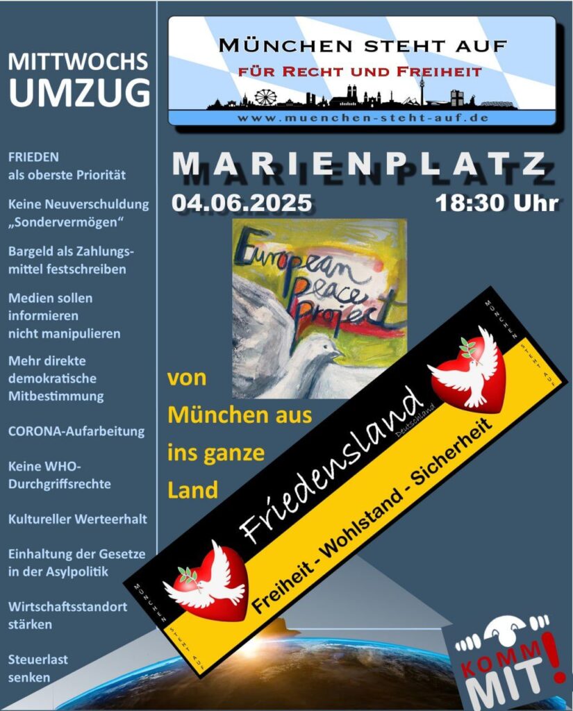 Mittwochsumzug 4.6.2025 18:30 Marienplatz