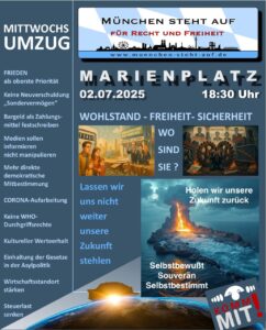 Mittwochsumzug 2.7.2025 18:30 Marienplatz