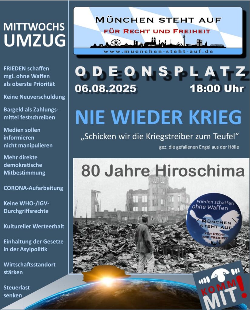 Mittwochsumzug 6.8.2025 Odeonsplatz