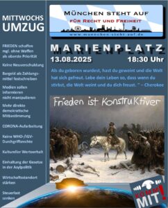 Mittwochsumzug 13.8.2025 Marienplatz