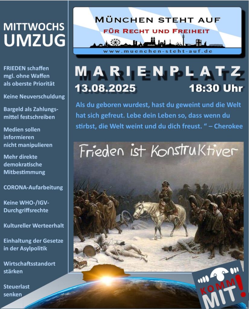 Mittwochsumzug 13.8.2025 Marienplatz
