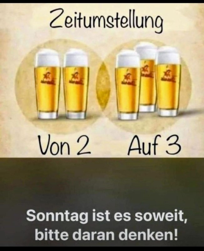 Zeitumstellung von 2 auf 3