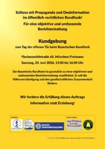 Protest beim Bayrischen Rundfunk