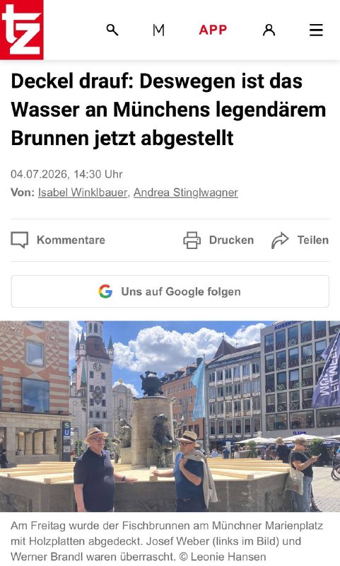 Wassermangel?