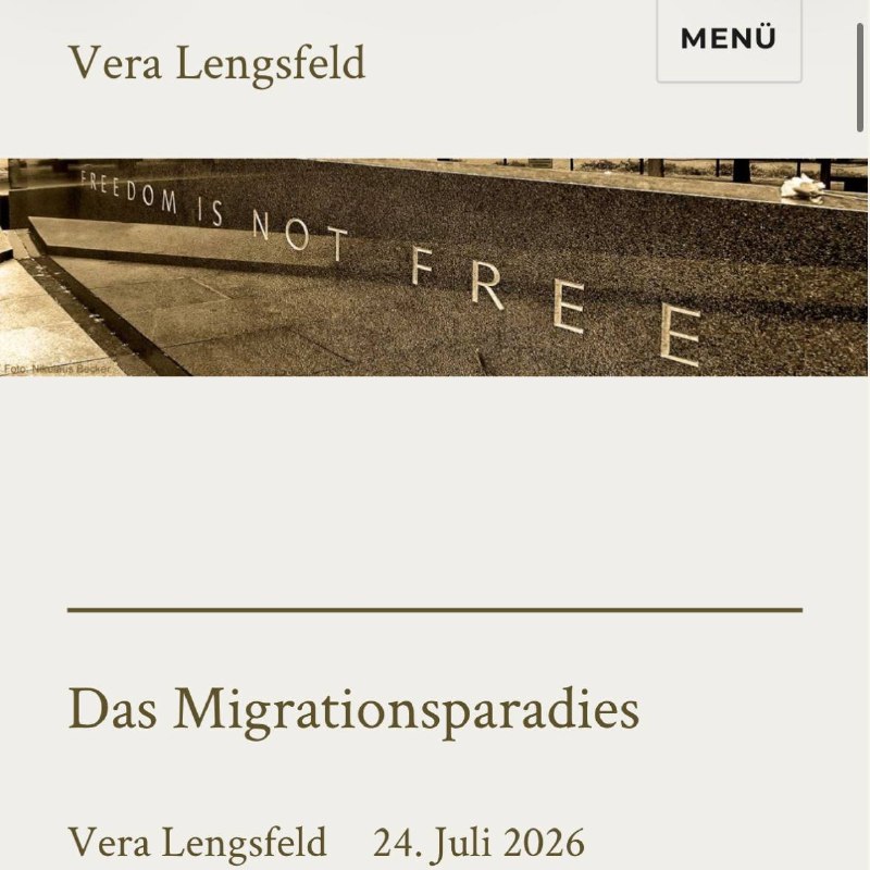 Das Migrationsparadies Vera Lengsfeld