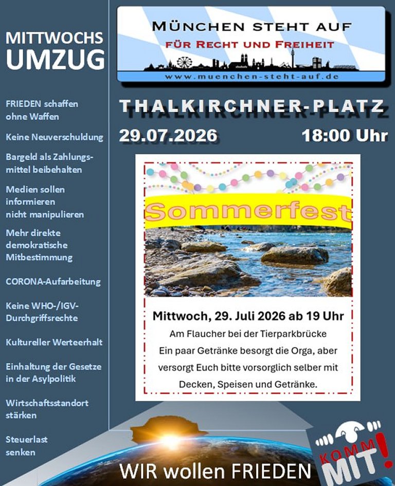 Mittwochsumzug 29.7.2026