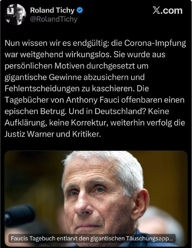 Die Tagebücher des Fauci