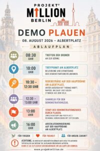 Zeitplan Projekt M1llion Plauen 08.08.2026