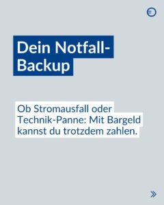 Bargeld: Dein Notfall-Backup