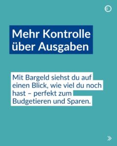 Bargeld: Mehr Kontrolle über Ausgaben