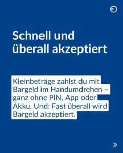 Bargeld: Schnell und überall akzepfiert