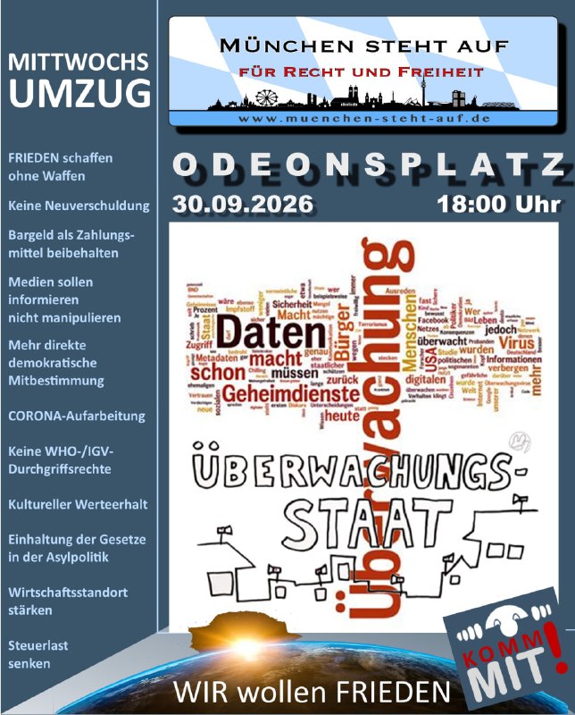 Mittwochsumzug 30.9.2026