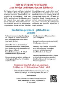 Nie wieder Krieg Berlin - Demo am 3.10.2024