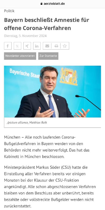 Bayern beschließt Amnestie für offene Corona-Verfahren