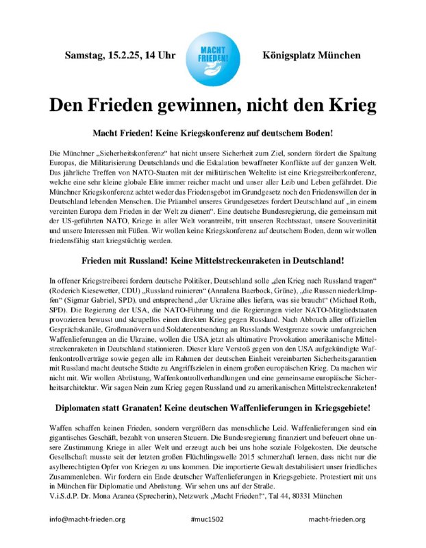 PM Macht Frieden