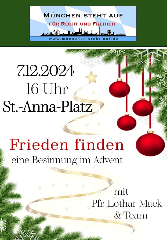 7.12.2024 Samstag für den Frieden