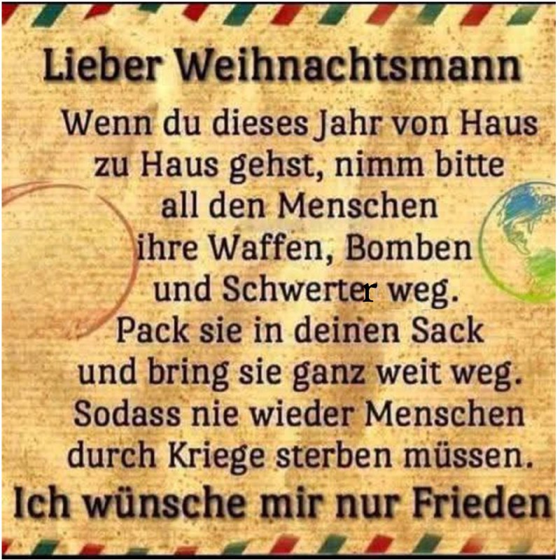 Lieber Weihnachtsmann