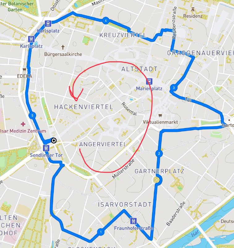 MSA Route Sendlinger Tor