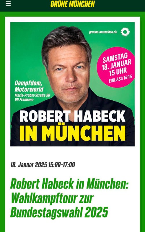Habeck Wahlveranstaltung in München