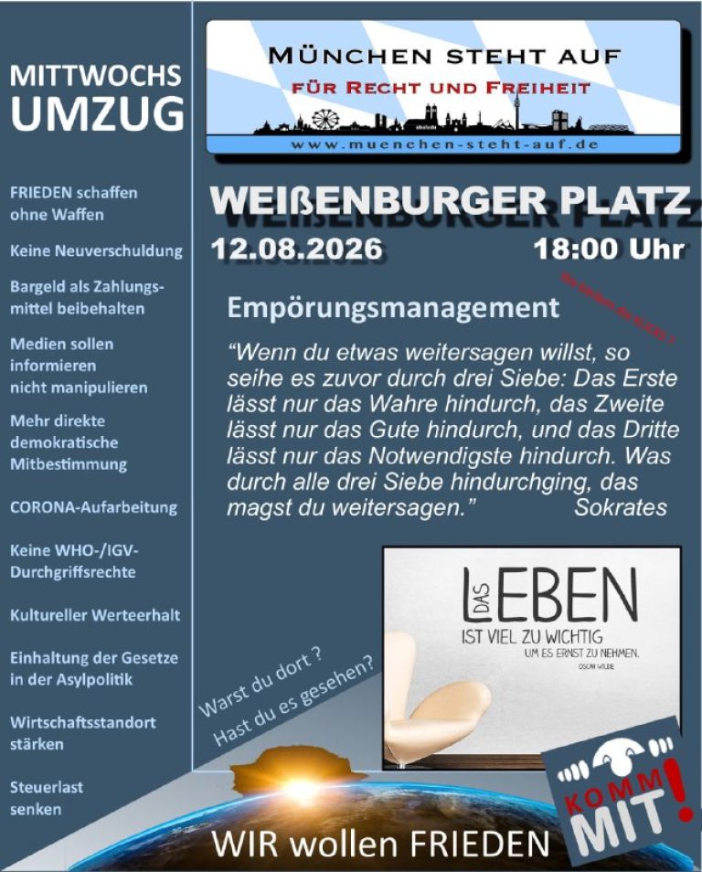 Mittwochsumzug 12.8.2026