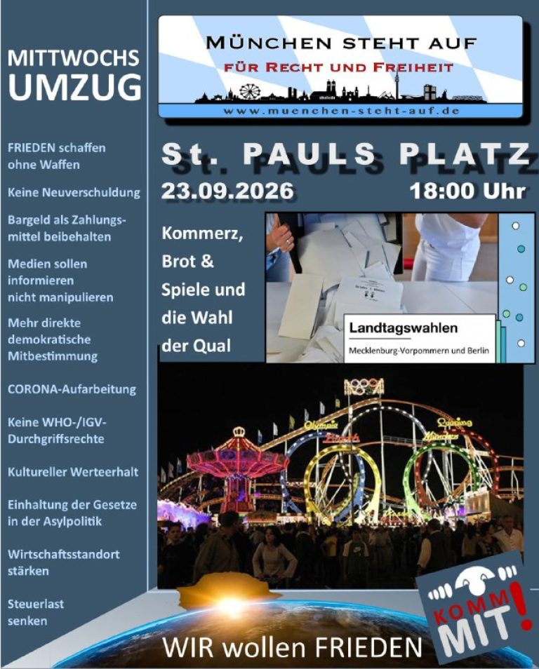 Mittwochsumzug 23.9.2026
