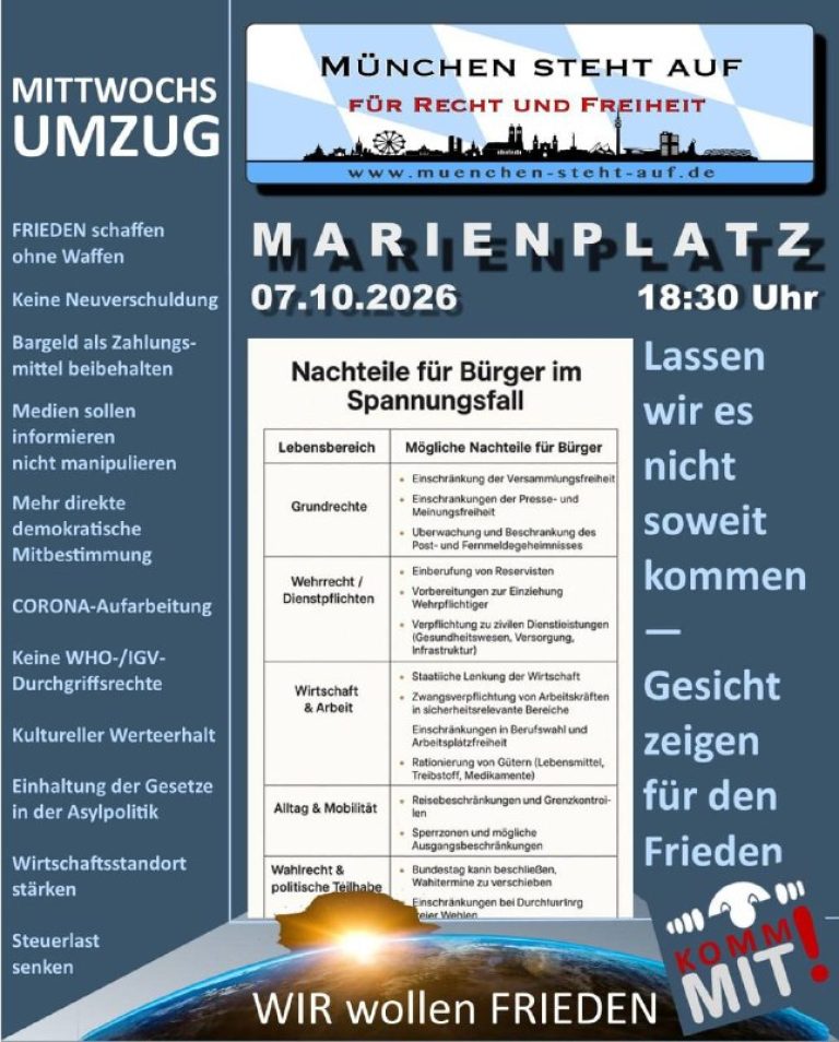 Mittwochsumzug 7.10.2026